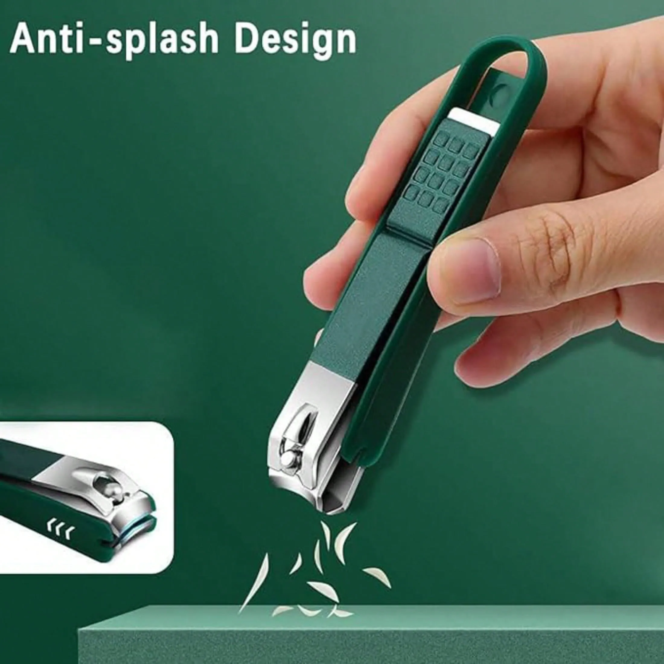 1 Set Professional Nail Clippers, Stainless Steel Nail Clipper, Nail File And Toenail Clipper