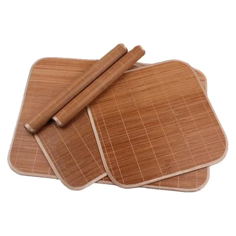 2 Pieces Bamboo Seat Cover Pet Cushion Summer Cool Mat Chair Sofa Car Mat Rug BSC08