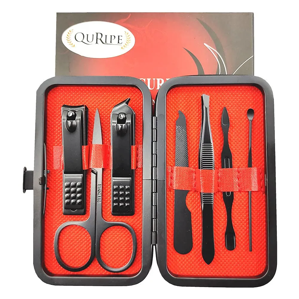 7Pc Manicure Set, Nail Clippers Kit, Stainless Steel Manicure Kit, Nail Clipping Tools Portable Travel Grooming Kit