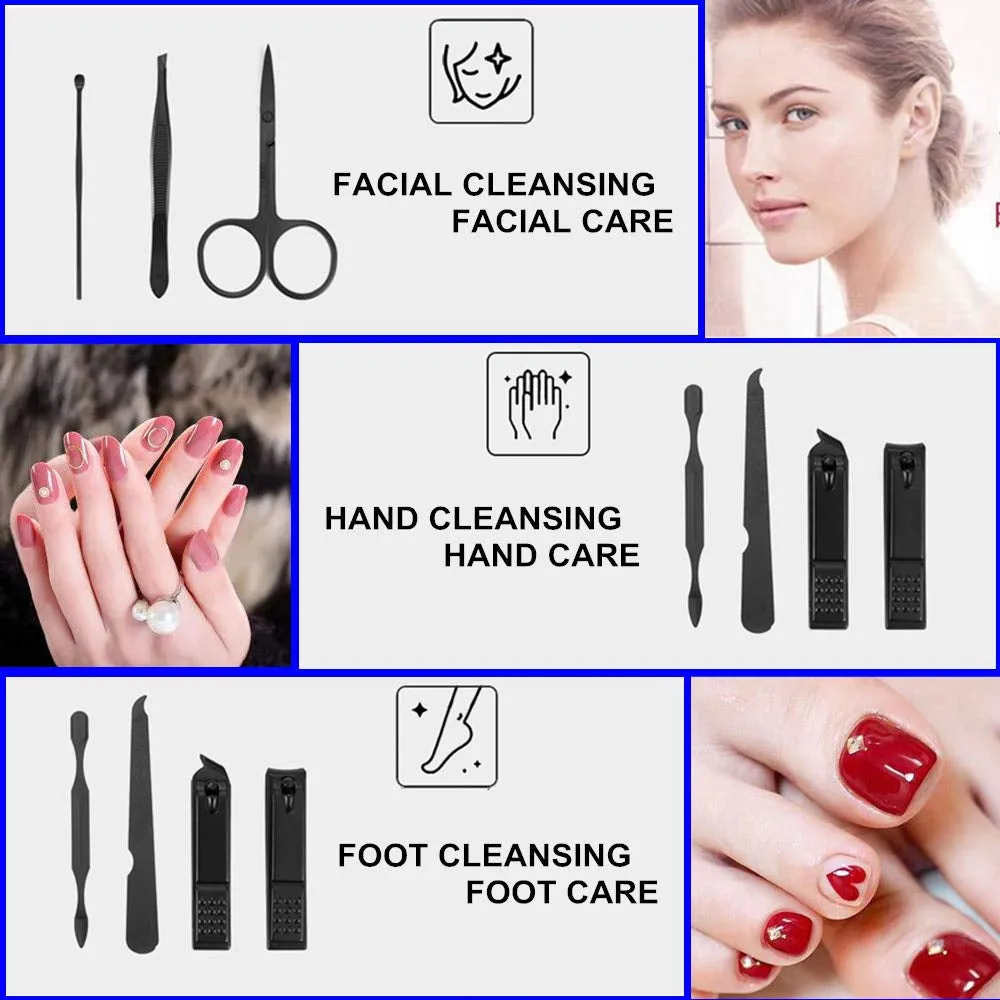 7Pc Manicure Set, Nail Clippers Kit, Stainless Steel Manicure Kit, Nail Clipping Tools Portable Travel Grooming Kit