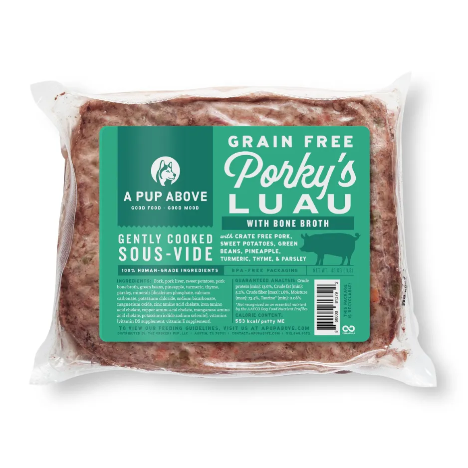A Pup Above Grain-Free Porky's Luau Gently Cooked Dog Food