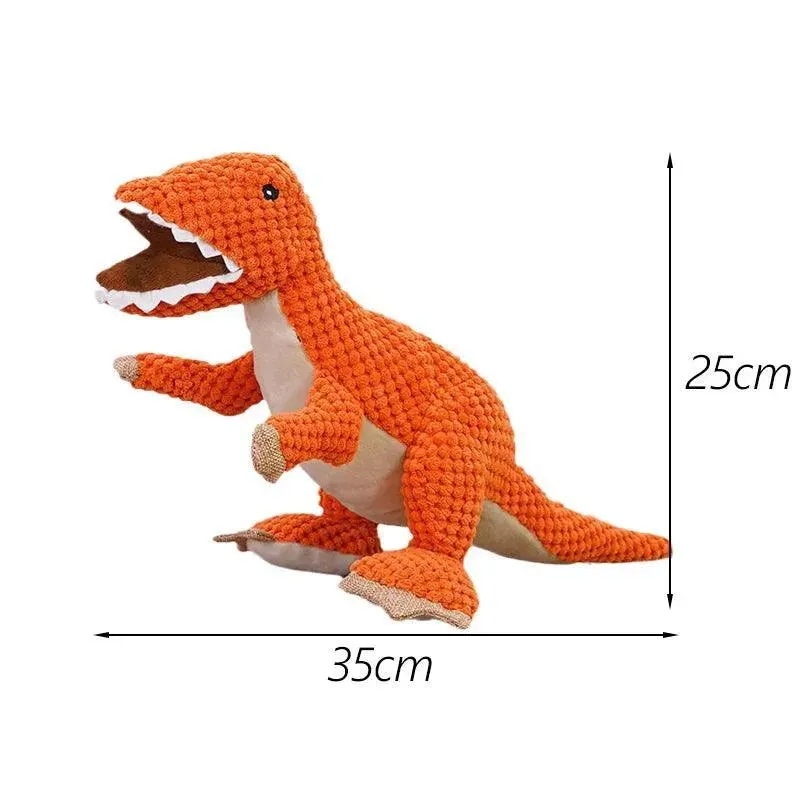 Adorable Plush Dinosaur Squeaky Dog Toy