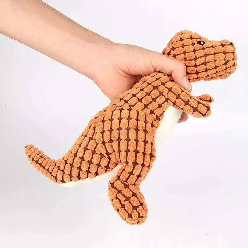Adorable Plush Dinosaur Squeaky Dog Toy