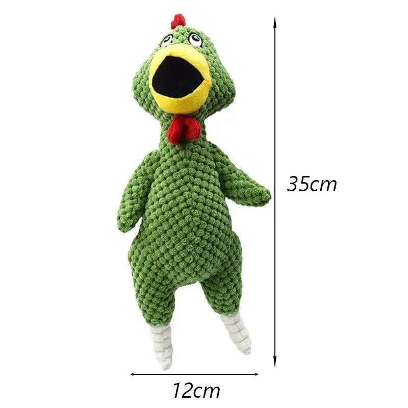 Adorable Plush Dinosaur Squeaky Dog Toy