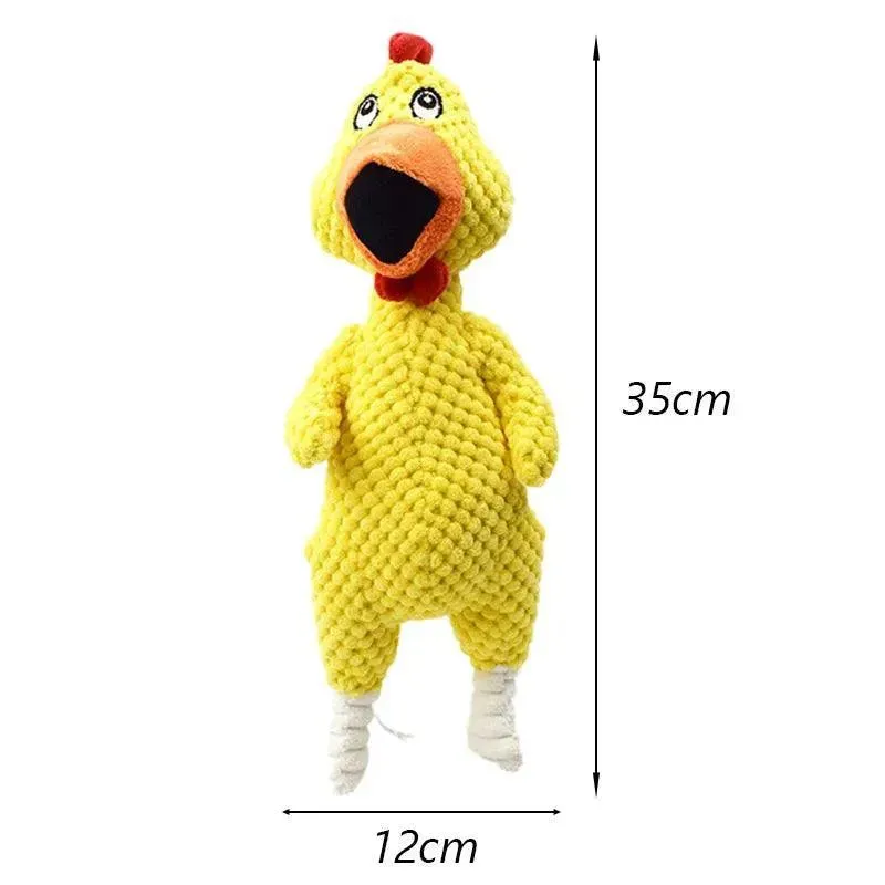 Adorable Plush Dinosaur Squeaky Dog Toy