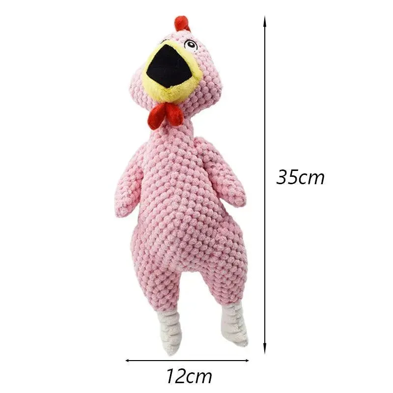 Adorable Plush Dinosaur Squeaky Dog Toy