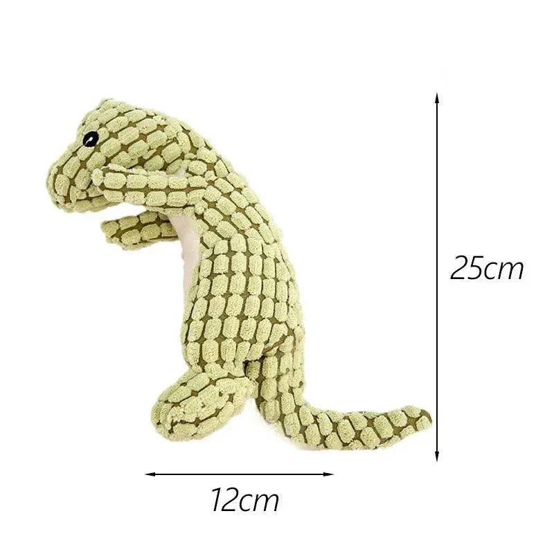 Adorable Plush Dinosaur Squeaky Dog Toy