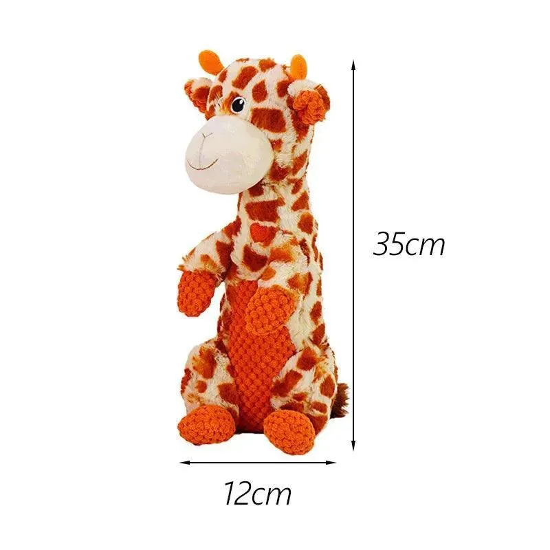 Adorable Plush Dinosaur Squeaky Dog Toy