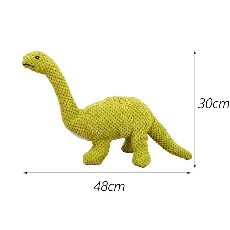Adorable Plush Dinosaur Squeaky Dog Toy