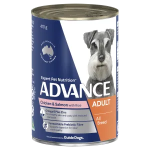 ADVANCE - Adult All Breed Chicken & Salmon with Rice Dog Wet Food (410g)