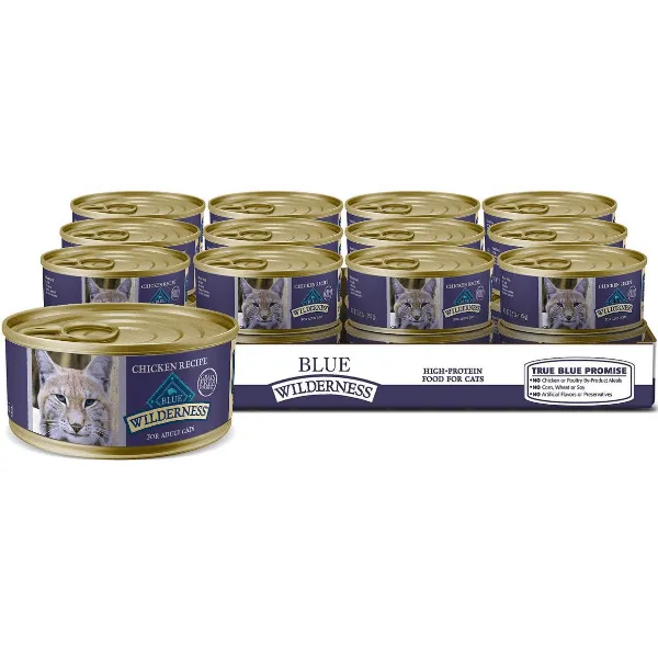 BLUE Wilderness Grain Free Chicken Recipe Canned Cat Food