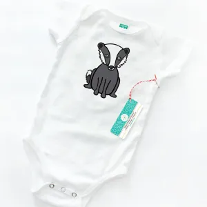 Bonnie Badger Cute Animal Baby Onesie - Organic Cotton