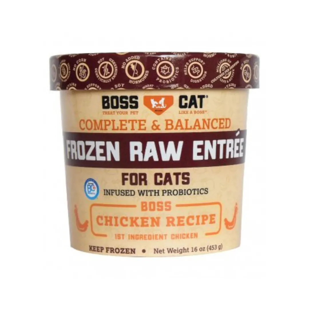 Boss Cat Frozen Raw Entree Chicken Cat Food