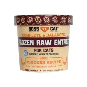 Boss Cat Frozen Raw Entree Chicken Cat Food