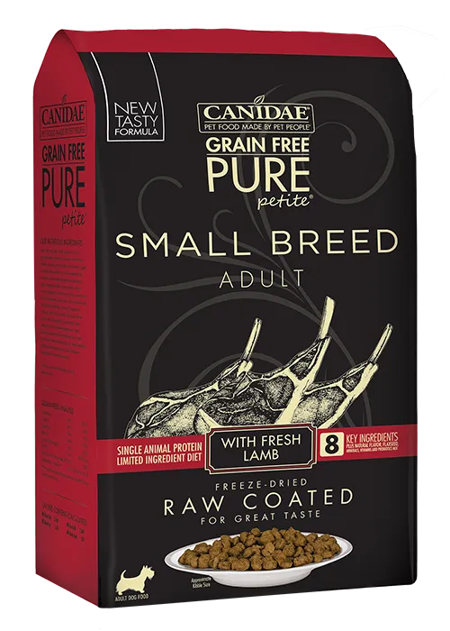 Canidae PURE Petite Small Breed Lamb Recipe Raw Coated Dry Dog Food