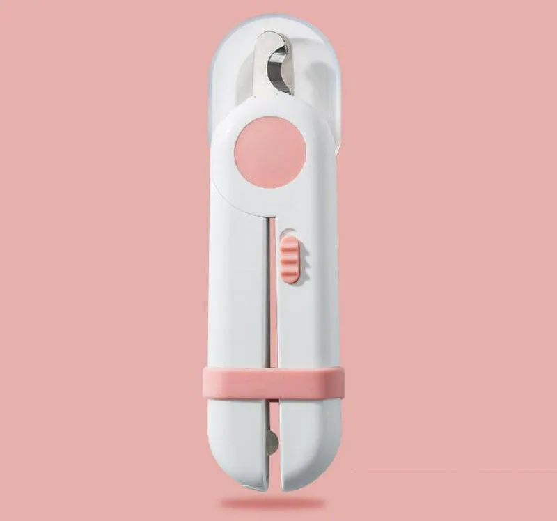 Cat Nail Scissors Grinder Dog Nail Scissors Pet Nail Clippers LED Light Anti-Blood Bit Manicure Supplies