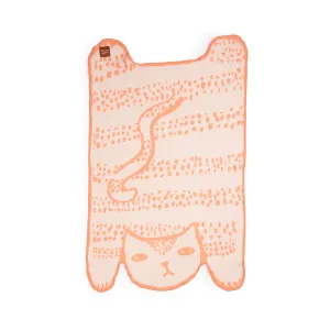 Cat Shaped Brushed Cotton Mini Blanket