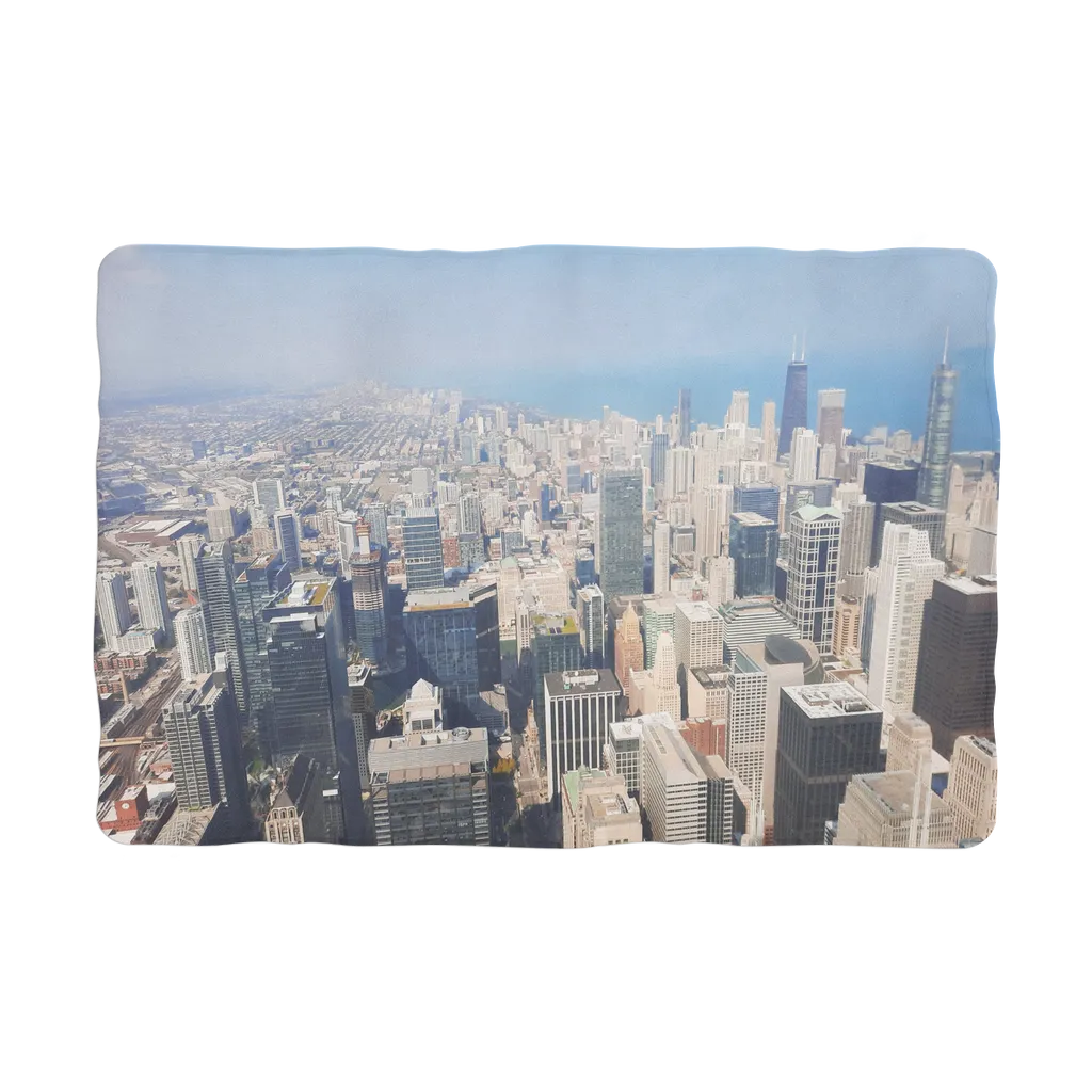 Chicago Skyline Sublimation Pet Blanket