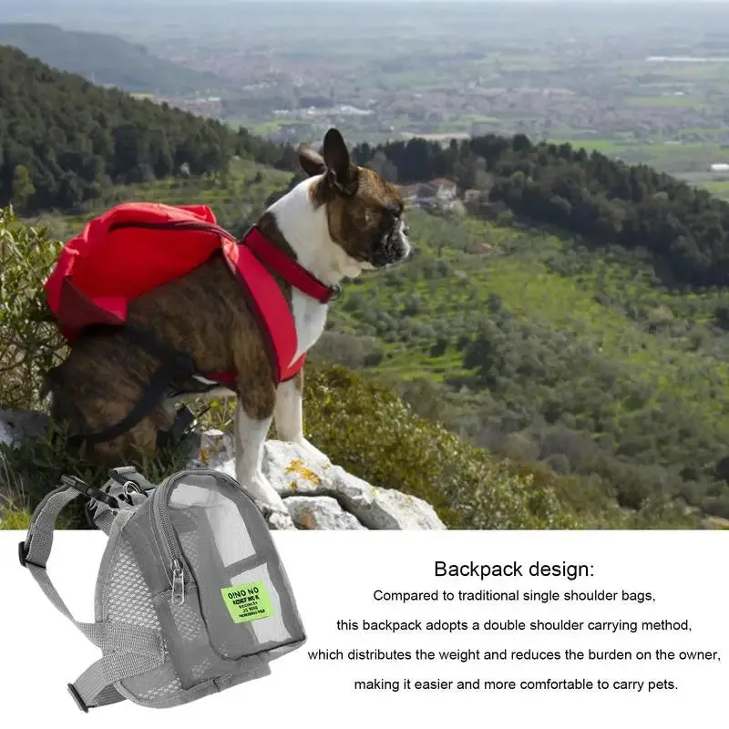 Dog Carrier Bag and Puppy Backpack - Pet Self Carrier with Poop Bags Dispenser - Comfort Sling Handbag Tote for Small Pets - Essential Pouch Accessories