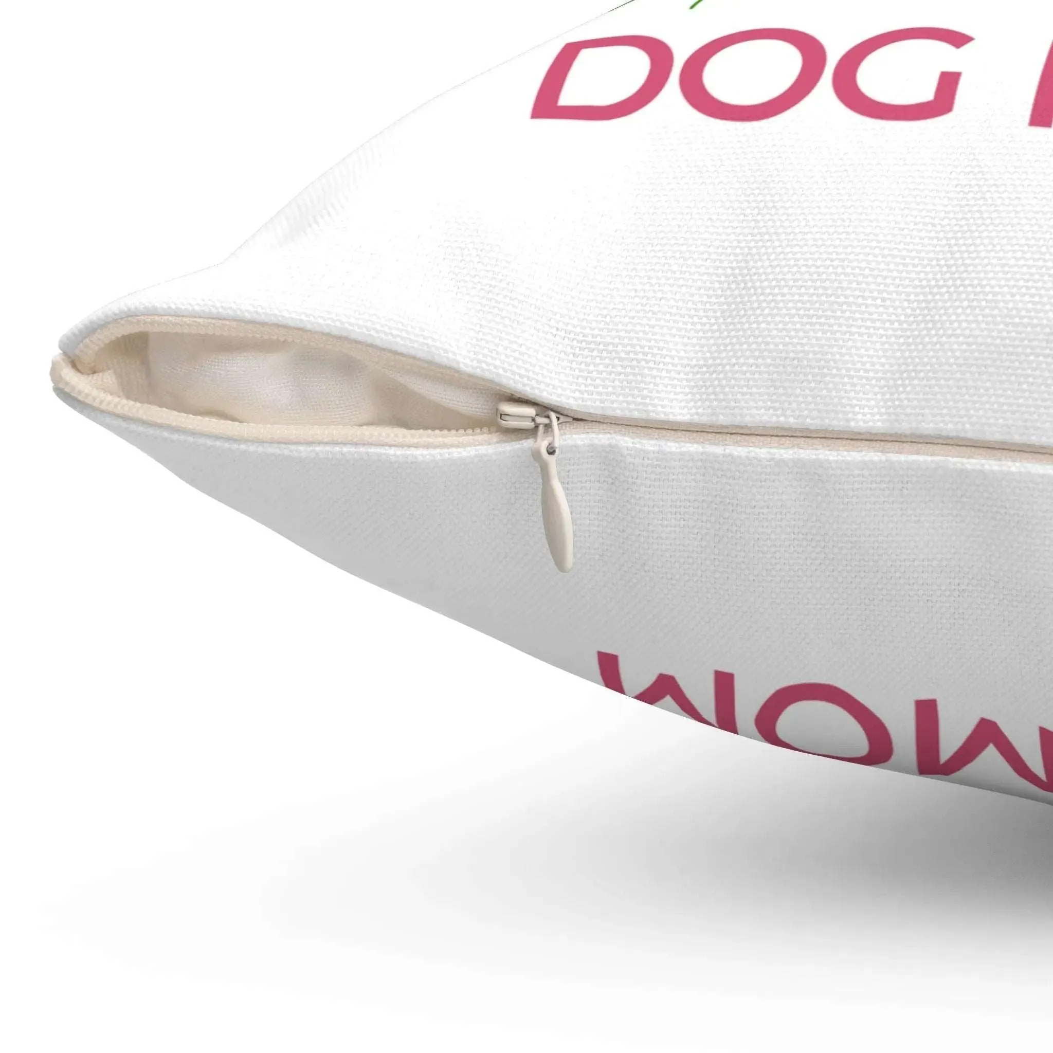 DOG MOM 7-Languages Square Throw Pillow, Choose Fabric