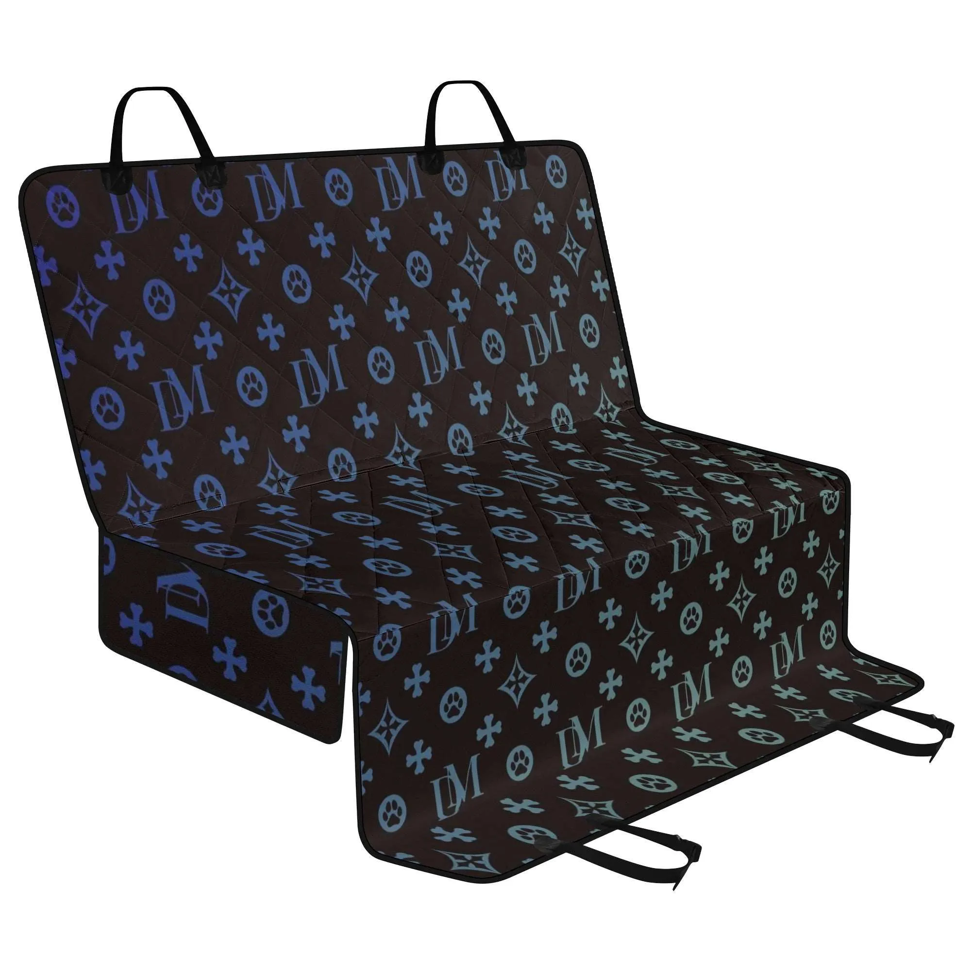 Dog Mom Elegant "DM" Motif Hammock Dog Car Seat Cover