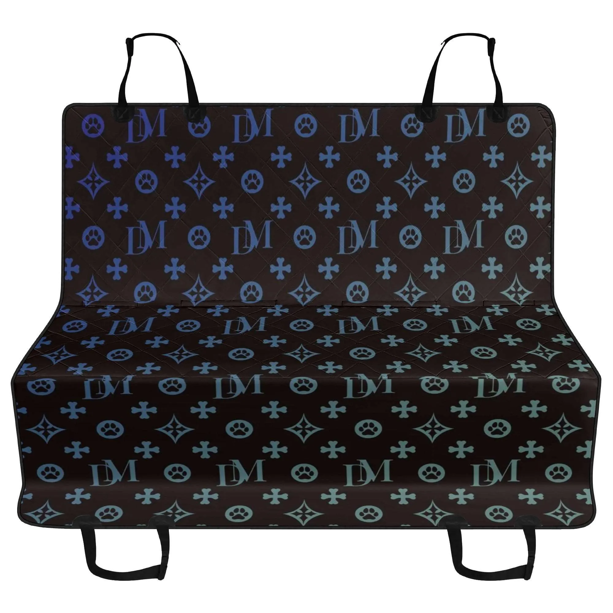 Dog Mom Elegant "DM" Motif Hammock Dog Car Seat Cover