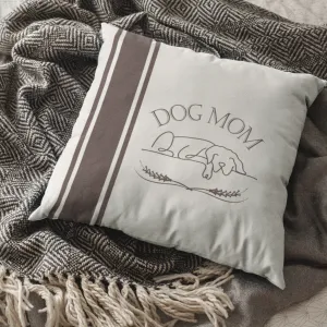 Dog Mom Signature Farmhouse Stripe Design Floor Pillow