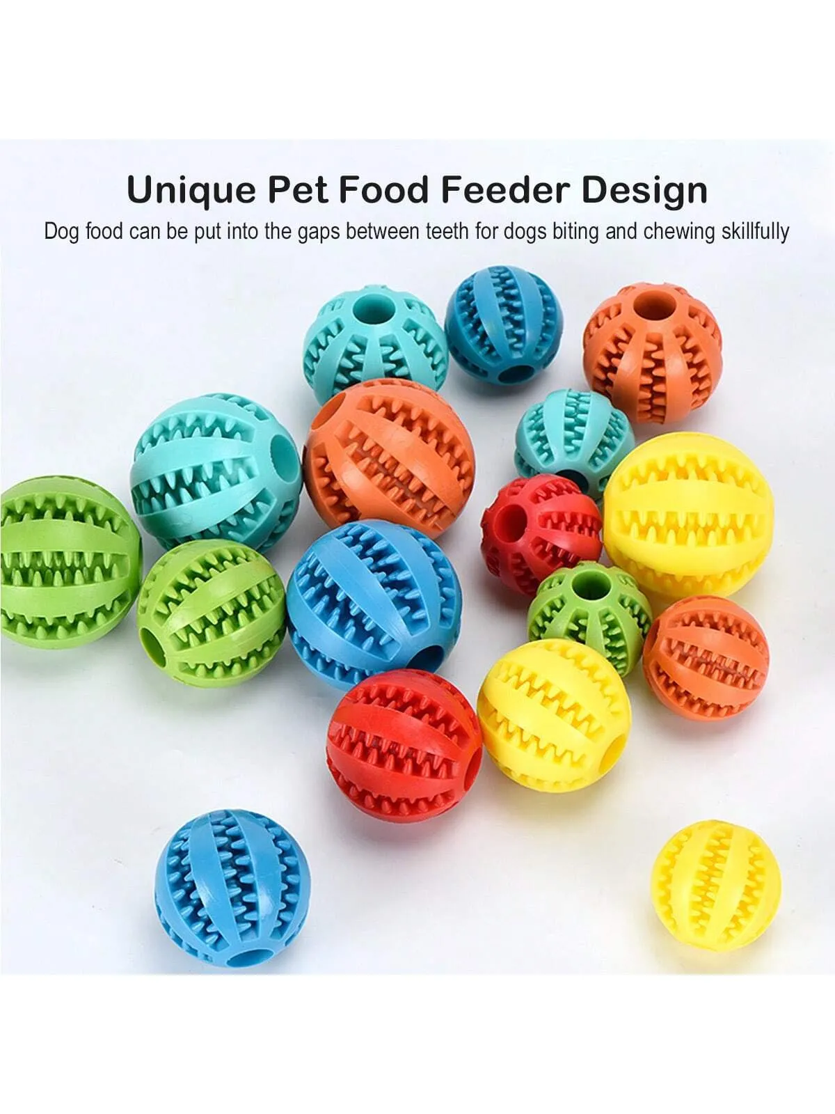Dog Toy Ball, Nontoxic Bite Resistant Toy Ball for Pet Dogs Puppy Cat