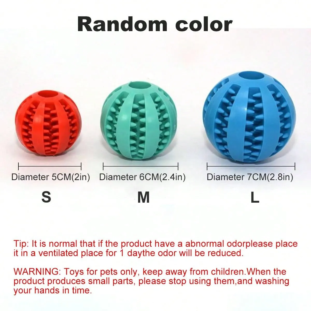 Dog Toy Ball, Nontoxic Bite Resistant Toy Ball for Pet Dogs Puppy Cat
