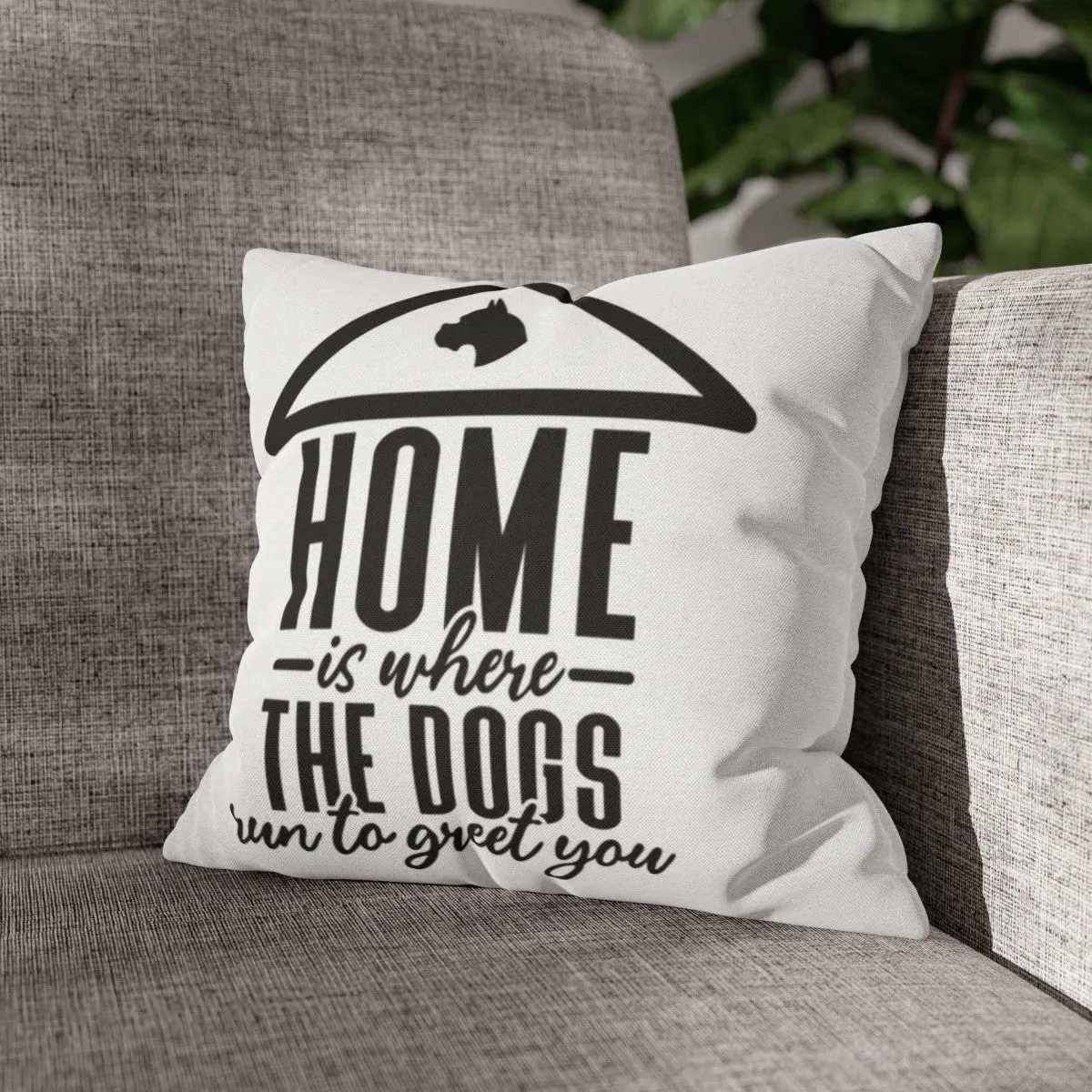Dogs run to greet you | Square Pillowcase