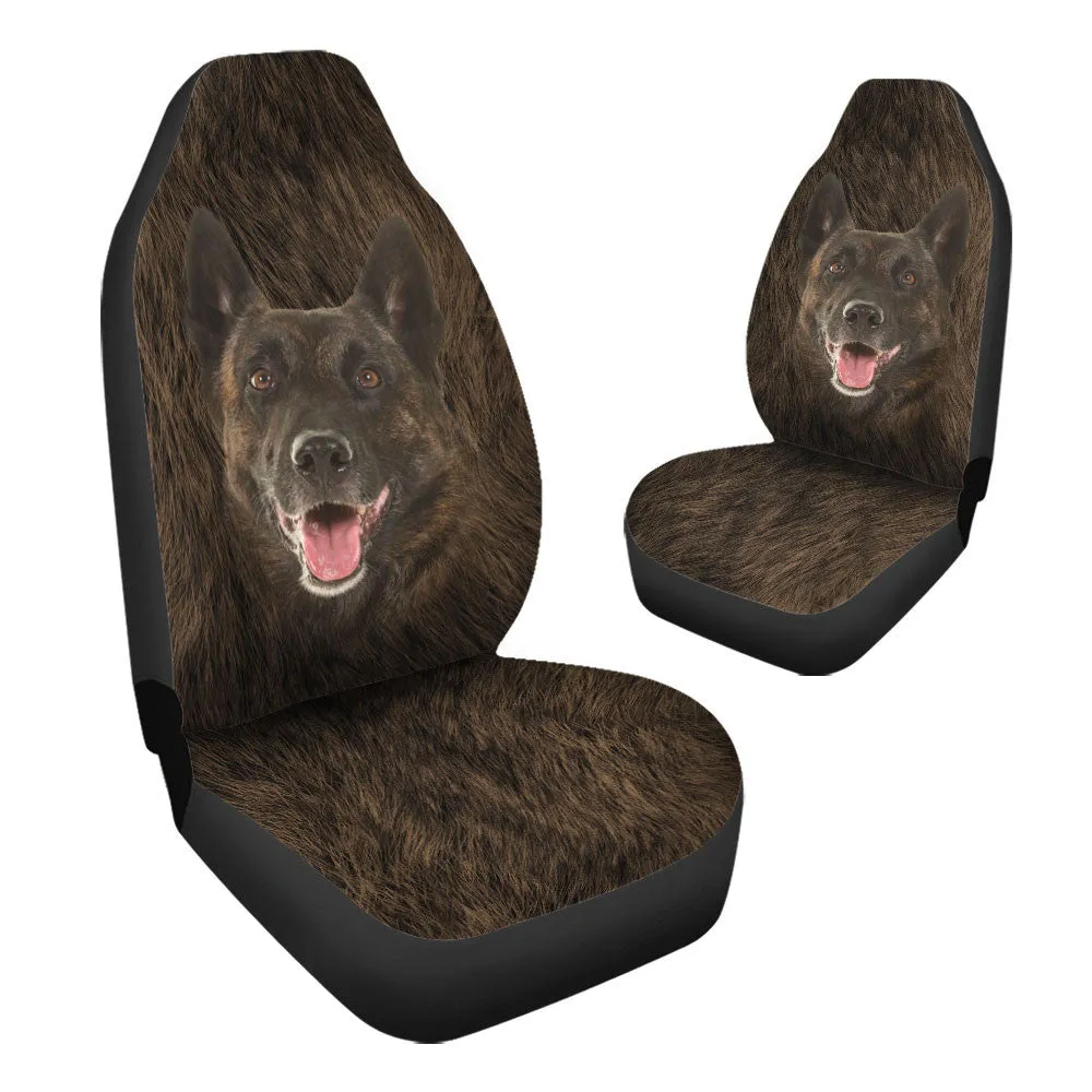 Dutch Shepherd Dog Funny Face Car Seat Covers