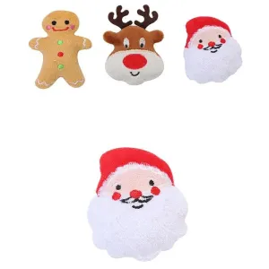 Festive Plush Catnip Toys, Santa, Elk, Gingerbread Man