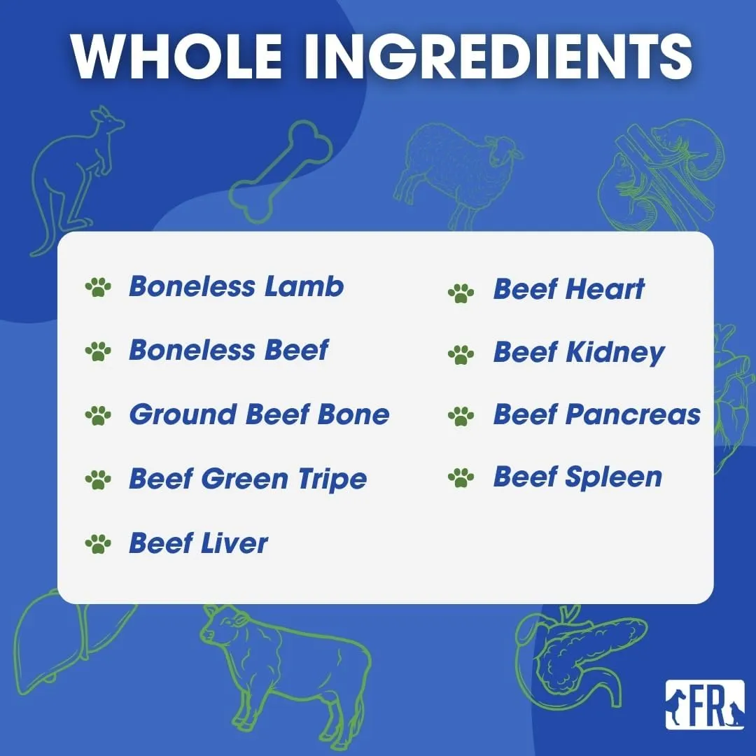 Freeze-Dried Raw Cat Food - Lamb Formula, High Protein, Grain-Free, Whole Ingredients, No Additives - Supports Healthy Digestion, Coat, and Joints