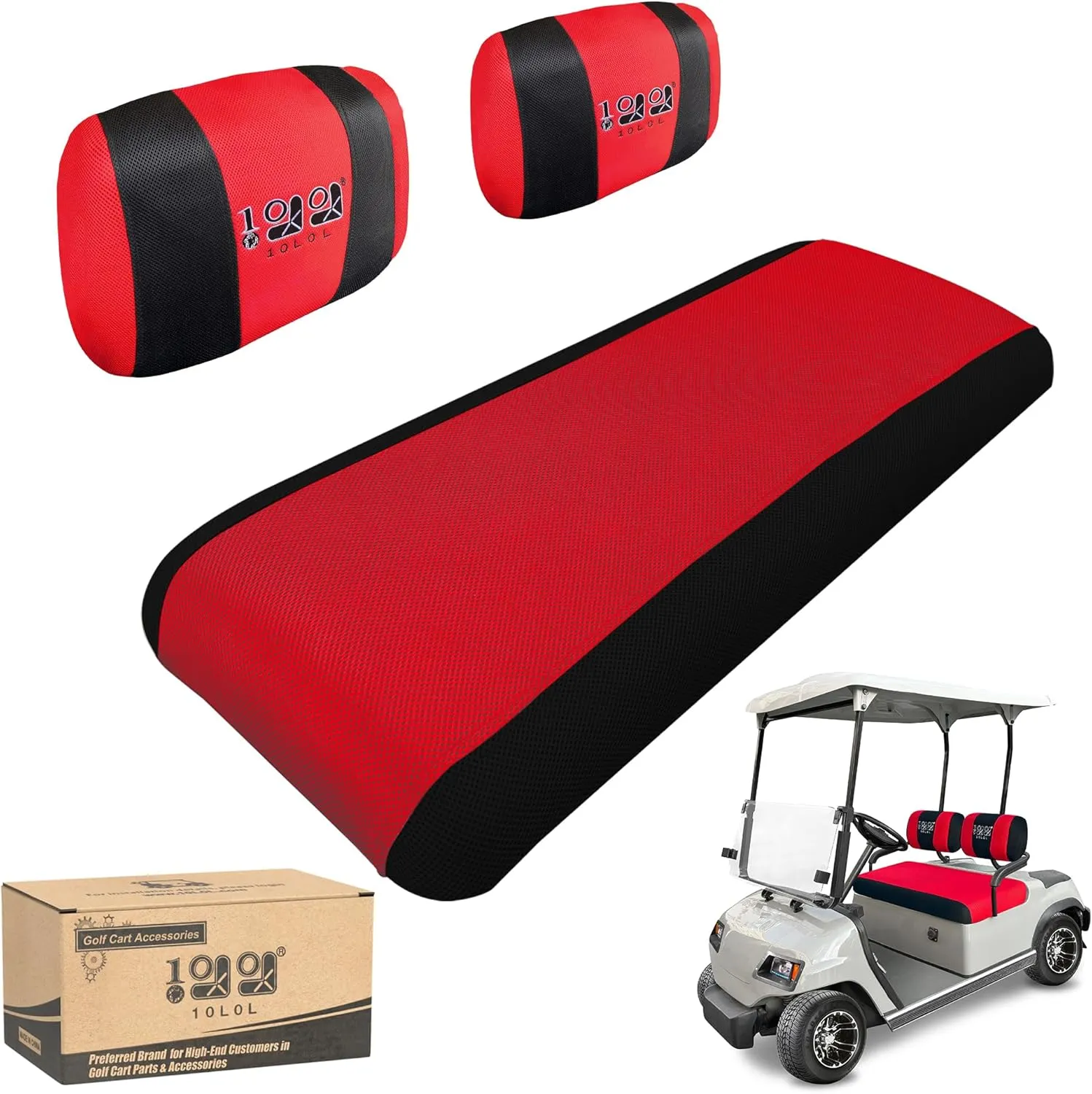 Golf Cart Seat Cover (Double Backrest) For Yamaha Club Car EZGO - 10L0L