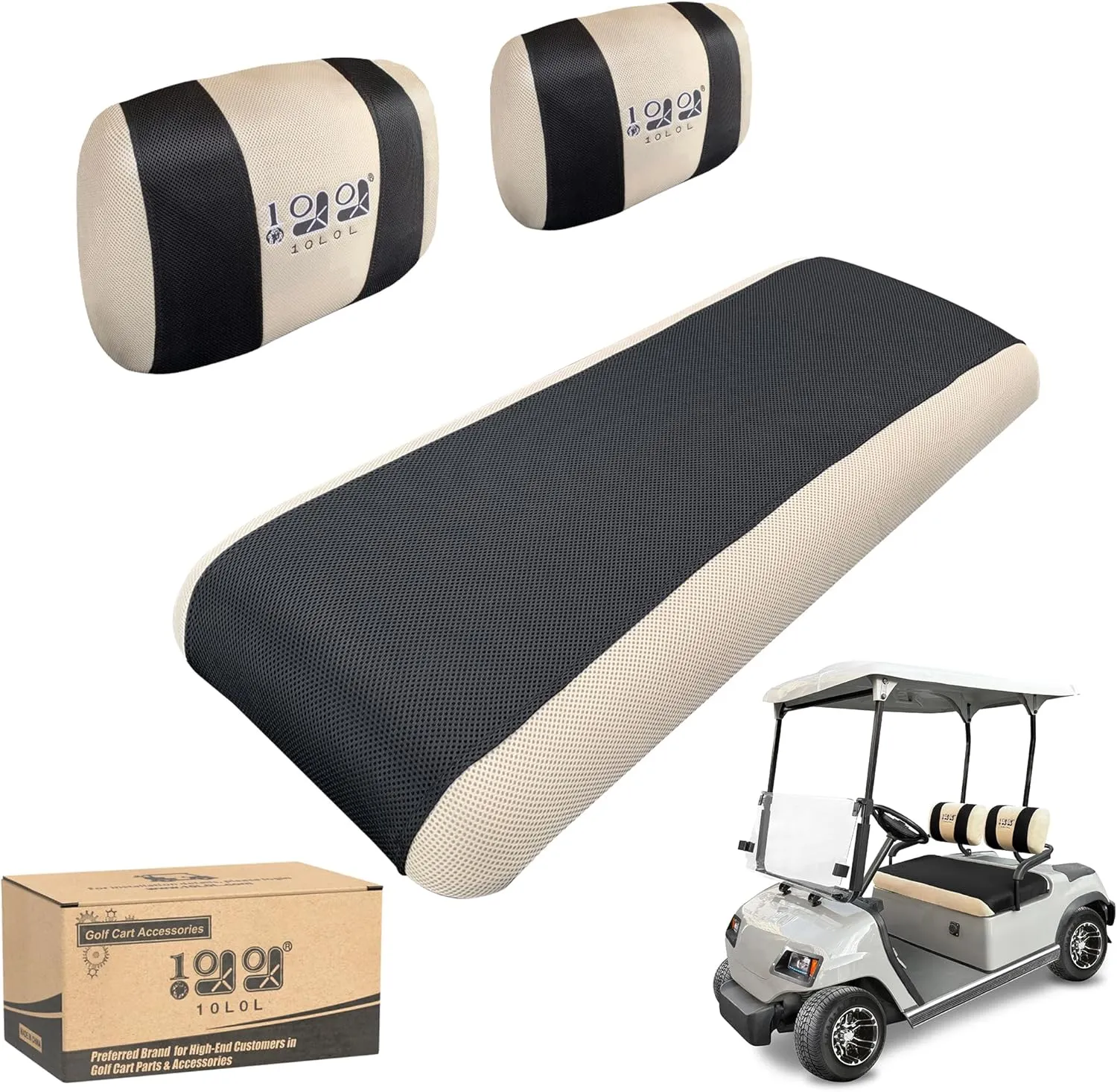 Golf Cart Seat Cover (Double Backrest) For Yamaha Club Car EZGO - 10L0L