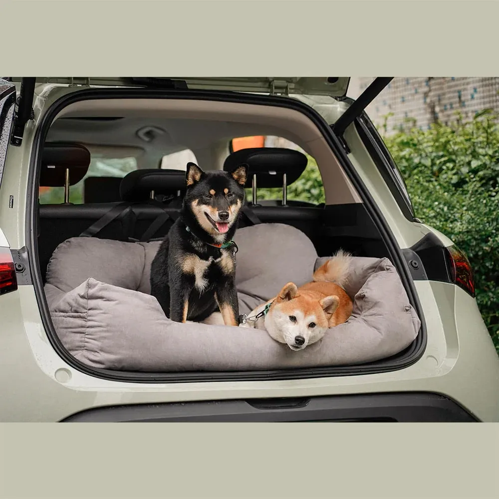 Large Dog Carrier: Travel Dog Car Seat Cover Suede- Folding Hammock Pet Carrier Bag for Cats and Dogs - Transportin Perro Autostoel