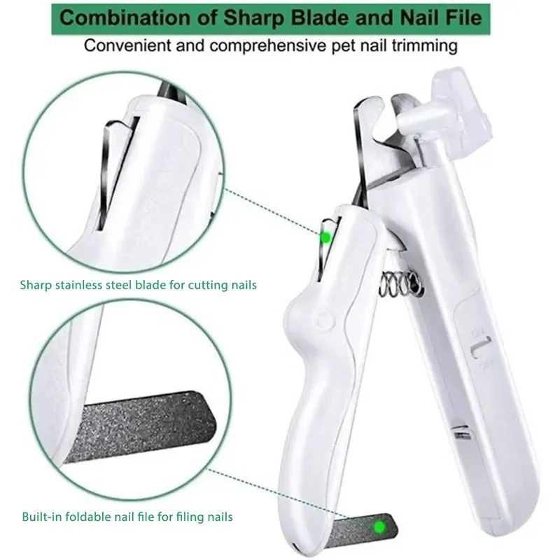 LED Light Pet Nail Clippers for Dogs and Cats