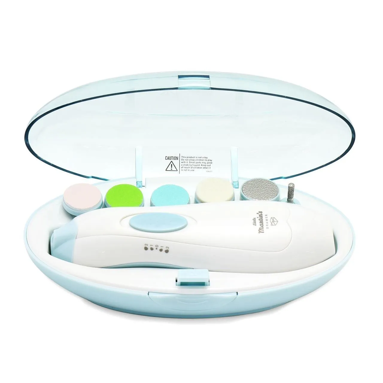 Little Martin’s Drawer Baby Nail Trimmer File with Light - Safe Electric Nail Clippers Kit for Newborn Infant Toddler Kids Toes and Fingernails - Care, Polish and Trim-...