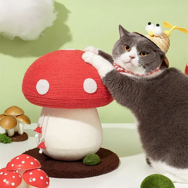 MIAOFAIRY Red Mushroom Cat Scratcher