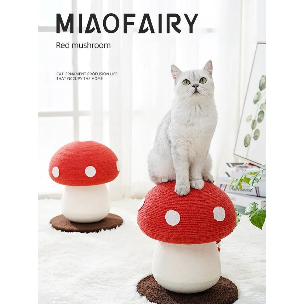 MIAOFAIRY Red Mushroom Cat Scratcher