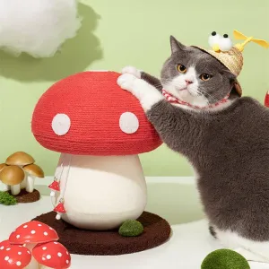 MIAOFAIRY Red Mushroom Cat Scratcher
