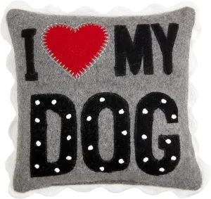 Mud Pie Mini Felted Love Dog Pillow
