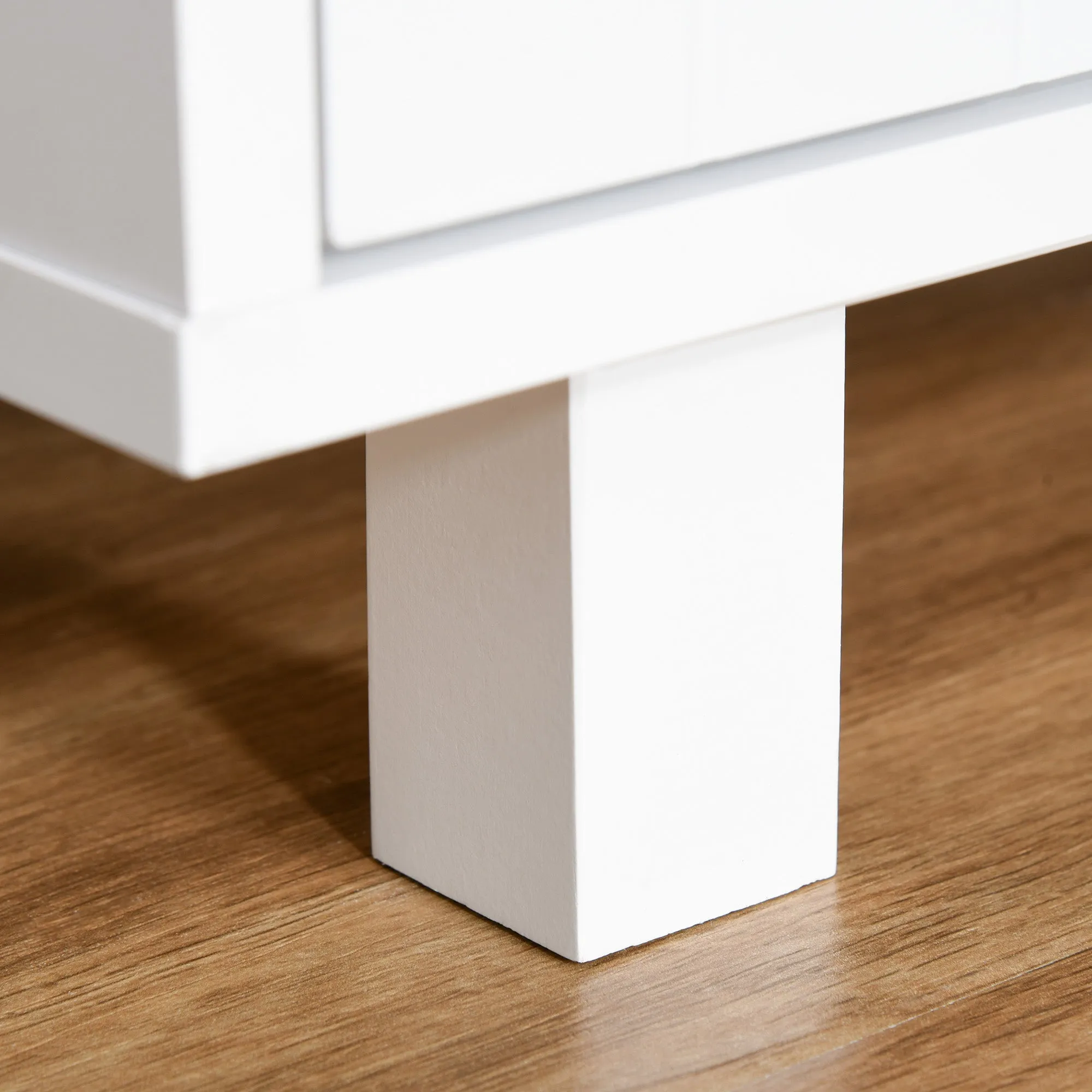 PawHut Cat Litter Box Enclosure & House w/ Nightstand/End Table Design, White