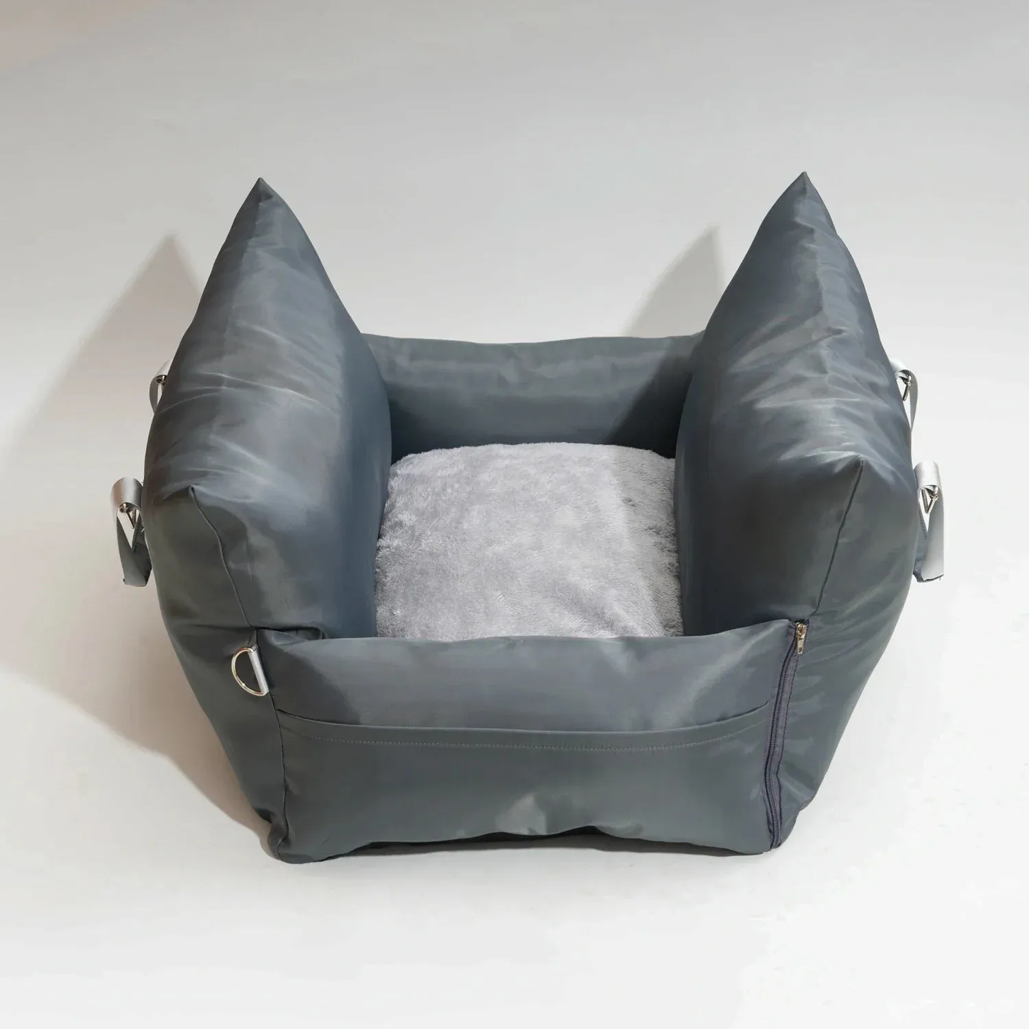 Pet Car Safety Seat Bed Pad Kennel | Double-Sided Fabric | Fully Removable and Washable | Travel Dog Car Seat Cover