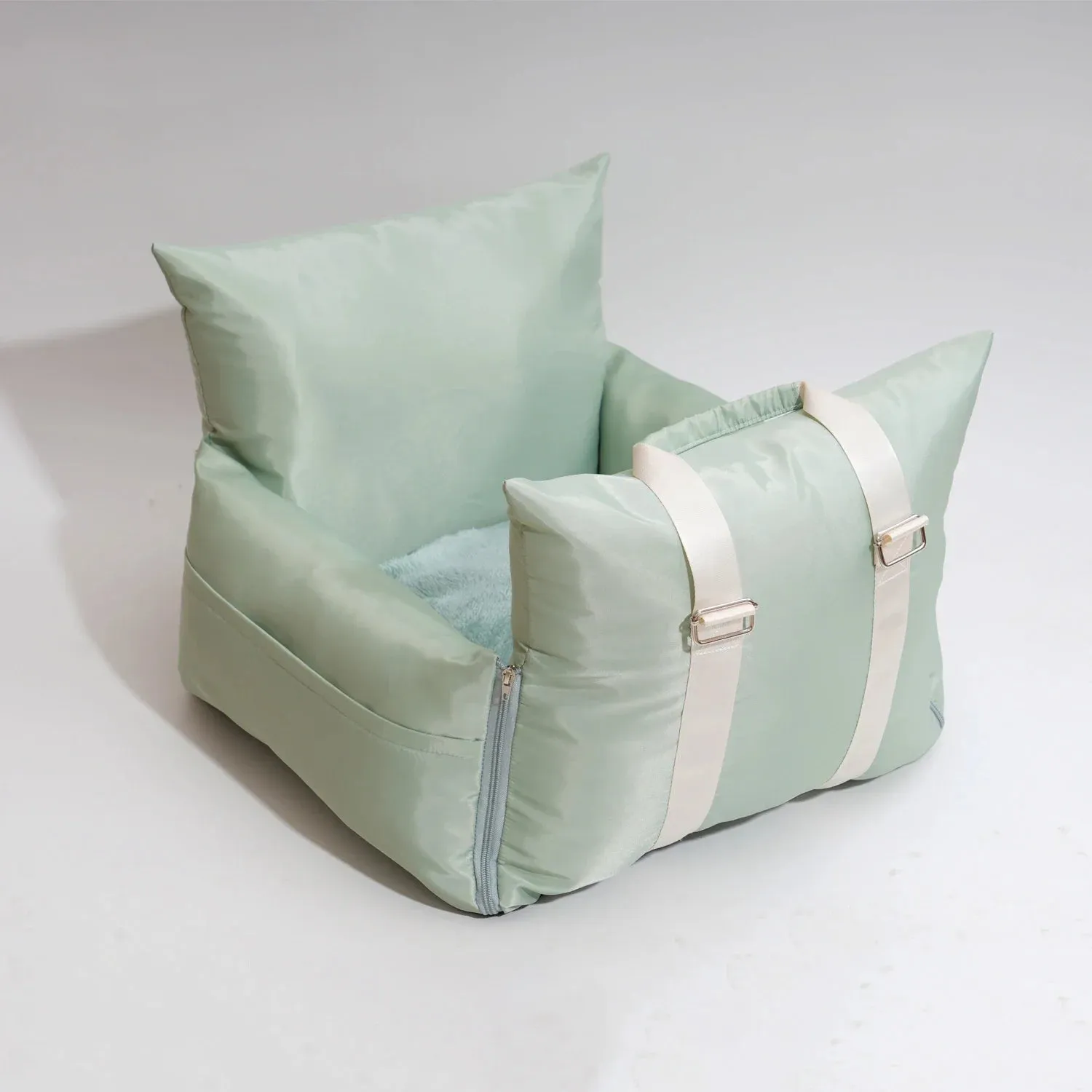 Pet Car Safety Seat Bed Pad Kennel | Double-Sided Fabric | Fully Removable and Washable | Travel Dog Car Seat Cover