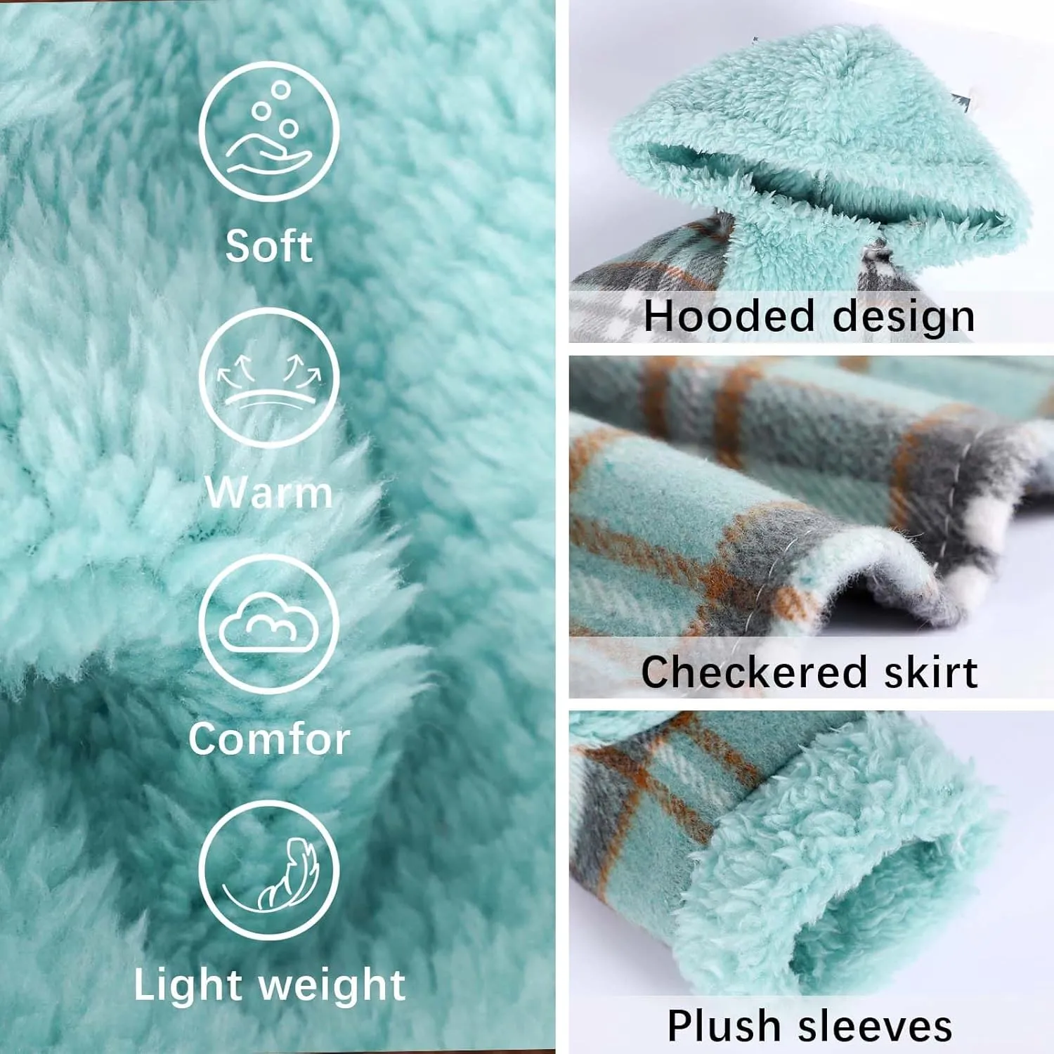Pet Hoodie & Sweater for Small Dogs - Cold Weather Dog Coats & Sweatshirts (XX-Small, Green)