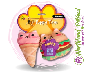 Pet One Puppy Toy - Fast Food Assorted