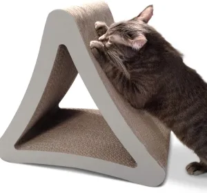 PetFusion 3-Sided Vertical Cat Scratching Post | Available in 18 & 24 | Multiple Angle Cat Scratching Pad; 6 Usable Sides. Scratch; Play; & Perch | 100% Recyclable Cardboard Lounge