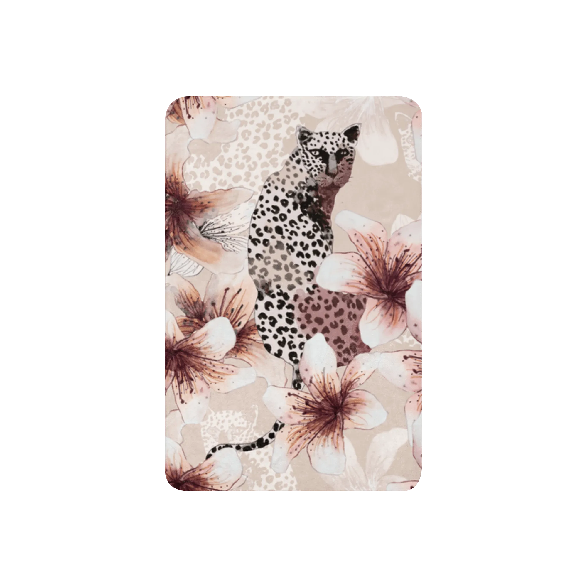 Pinkish Wild Cat Sherpa Blanket