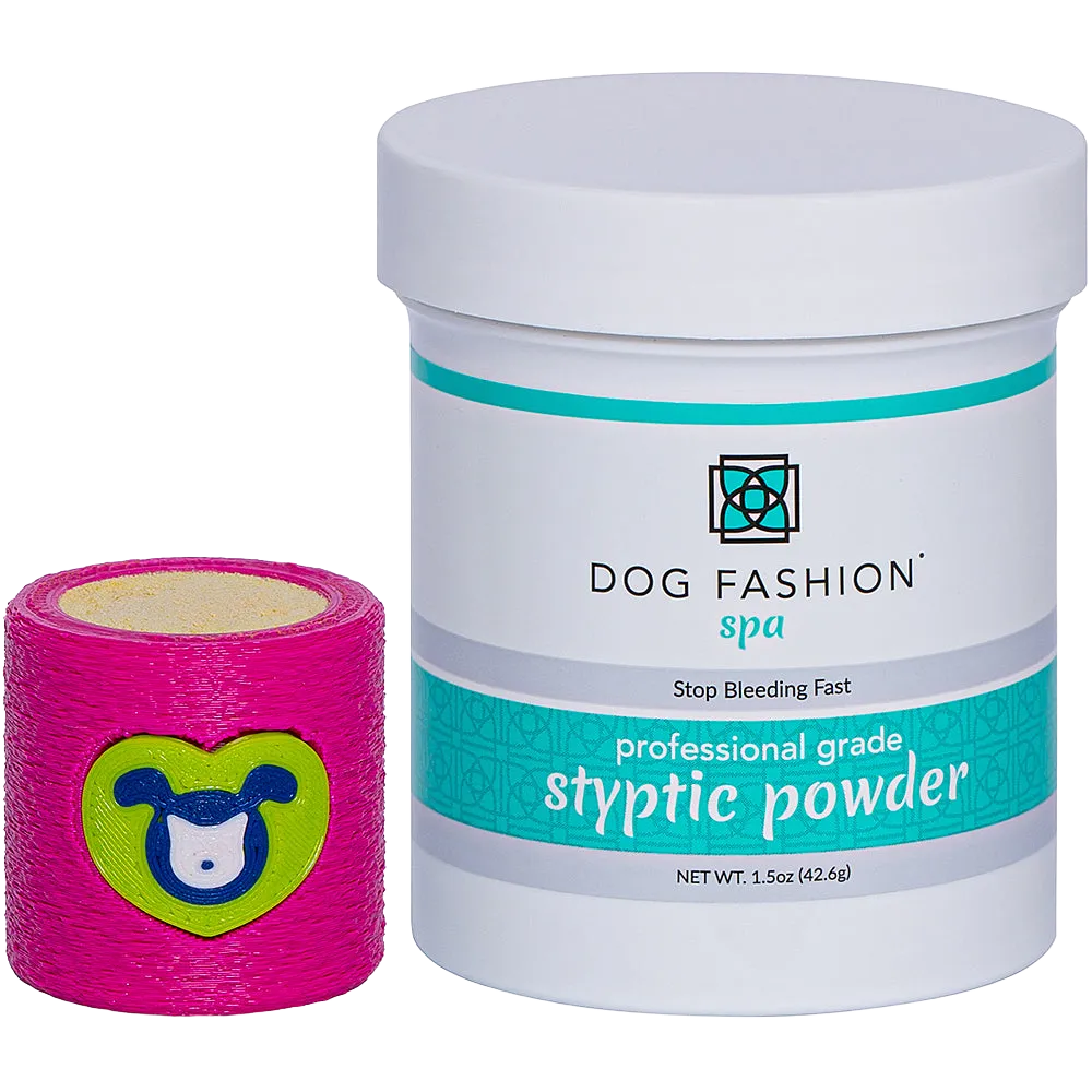 Styptic Powder with Free Holder Magenta by Dog Fashion Spa